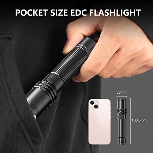 klarus EP10 USB-C Rechargeable Flashlight: 1000 Lumens Super Bright, 2600mah Battery, 6.3 inch, Small LED Powerful Flashlights for Home, Camping, Emergency