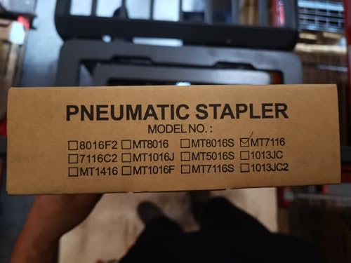 meite MT7116 Pneumatic Staple Gun, 22 Gauge 71 Series 3/8-Inch Crown 1/4-Inch to 5/8-Inch Length Air Upholstery Stapler Gun