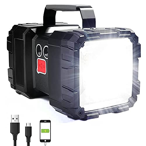 SUYOOULIN Rechargeable Flashlight, LED Spotlight Flashlight 10000mAh 12000LM 20h Ultra-Long Standby 3+4 Lights Modes Waterproof Camping Flashlight£¨35 LEDs£©