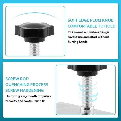 Cabinet Drawer Installation Clamps, 2/4PCS C Clamps Drawer Fixing Clip with Silicone Protect Pad, Woodworking Cabinet Hardware Jig for Door Front Knobs, Pulls Handles Install(Size:2pcs)