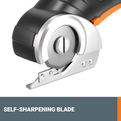 WORX WX082L Cordless Fabric & Cardboard Cutting Scissors with 2 Blades & Case