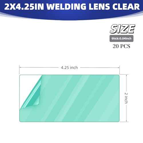 20Pcs of 2" x 4.25" Universal Welding Helmet Hood Replacement Clear Lens Cover 2x4 1/4 optical grade Premium Quality Clear Plastic Cover Lenses