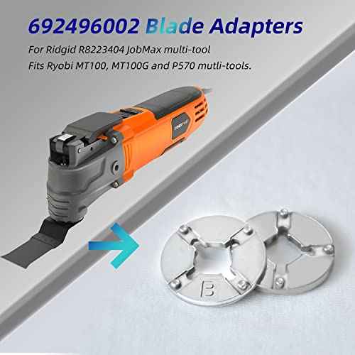 692496002 Oscillating Tool Adapter Compatible with jobmax heads R8223404 for Ryobi Blade Adapter Replacement PSL1MT01 MT100 NT1MT MT100G P570 P343-2 Pack