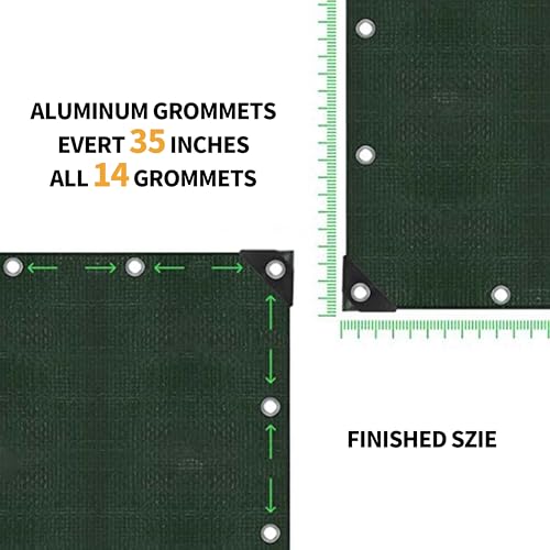 TARPAL 10x10 ft Green Waterproof Tarp - Lightweight 6mil Multipurpose Cover with Reinforced Edges & Grommets