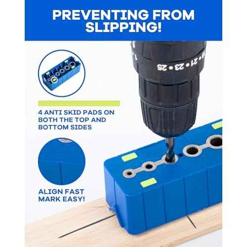 Drill Block Guide for Straight Holes - Precision Drilling Tool for Woodworkers, DIY Enthusiasts & Professional Craftsmen