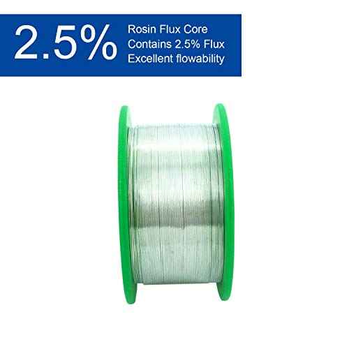 Ultra Fine Solder Wire 0.3mm Lead Free Electronics Solder Wire, Rosin Flux Core Alloy Electrical Soldering Wire, Sn99 Ag0.3 Cu0.7 RoHS for Micro Electronic Soldering 0.01inch