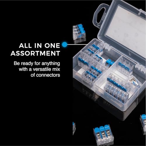Ideal Electrical 22-Piece 10 AWG Lever Connector Kit with Hard Case - Supports 10-22 AWG Wires