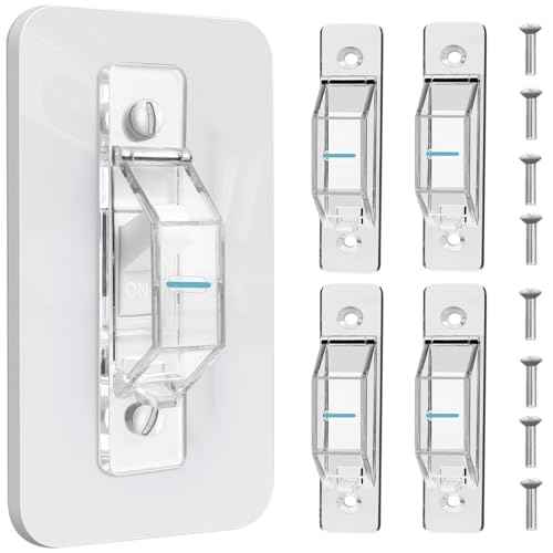 4 Pack Light Switch Cover Guard,Light Switch Lock With Glow In The Dark Effect, Child Proof Wall Switch Cover Keeps Lights or Switches from Being Accidentally Turned ON or OFF £¨Clear)