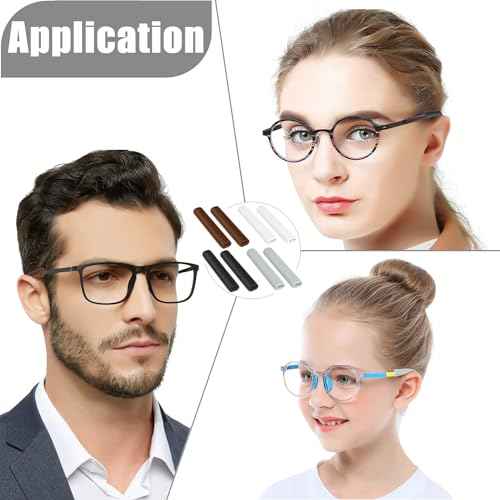 3 Pairs Silicone Glasses Ear Cushion, Eye Glasses Ear Grippers Anti Slip, Rubber Ear Pieces Non Slip, Soft Eyeglass Ear Cushions for Pain, Temple Sleeves Tips Ear Pads for Preventer (Black)