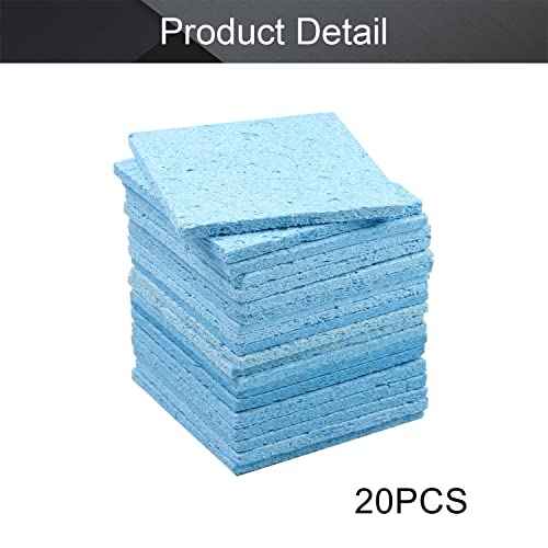 Fielect 20Pcs Soldering Sponge 60mmx60mmx11mm for Iron Tips, Soldering Iron Cleaning Sponge Solder Tip Clean Pads