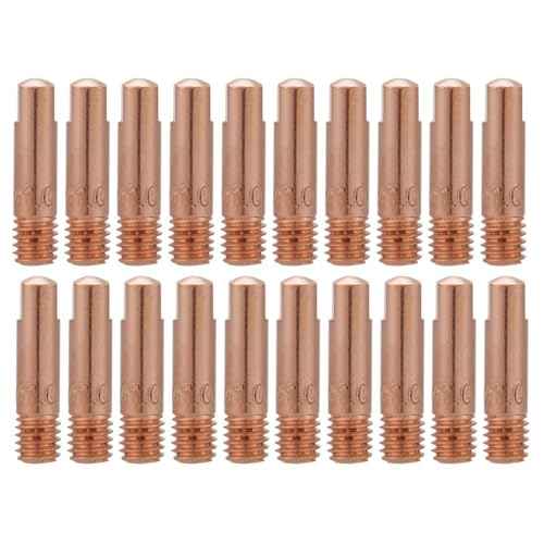 20 PCS Welding Supplies, 1.0 MM Welding Equipment, 0.9 Inch Wire Welder, for Welding Torch, Hard Metal