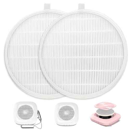 Nail Dust Collector Filter, Replacement Filters Compatible with MelodySusie Nail Dust Collectors Models SPro/XC320J Reusable Dust Filter for Nail Dust Vacuum Machine, Nail Salon, Home Use - 2 pack