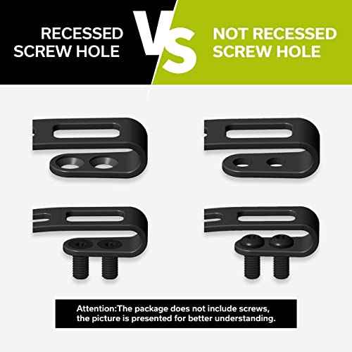 CIVIVI 2PCS Deep Carry Pocket Clip for Knives,Recessed Screw Hole Design, NO Screws Included CA-05C (Black)