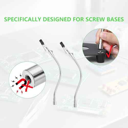 2-Pack Helping Hands Soldering Clamp,Adjustable Soldering Clip,Flexible Gooseneck Metal Arms Alligator Clips,Soldering Third Hand Tools for Electronics Repair Painting Jewelry