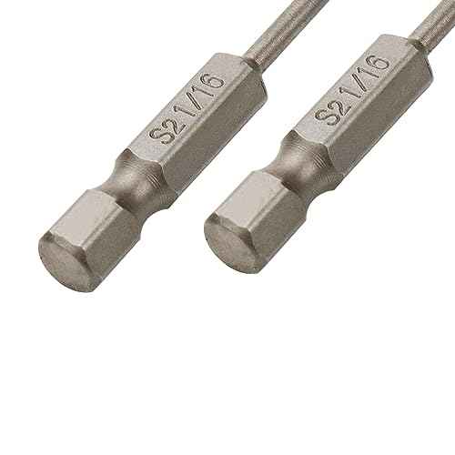 10pcs 1/16" Hex Allen Wrench Drill Bit Set, 1/4" Hex Shank, S2 Steel