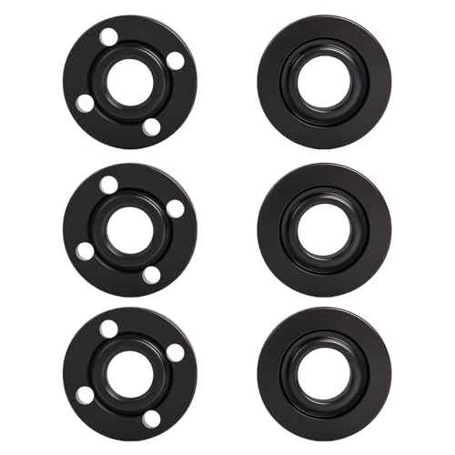 Podoy 6 Pack Angle Grinder Flange Lock Nuts 5/8-11 Grinder Nuts Replacement Parts Compatible with Dewalt Milwaukee Makita Ryobi Bosch Metabo Black Decker Angle Grinder Attachments