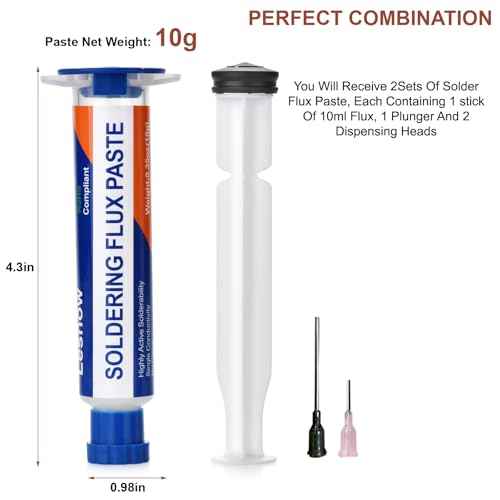 Solder Flux Paste, 2 sets No Clean Soldering Flux For Electronics Desoldering, Soldering, Solder Fluxs For Electronics Repair And Disassemble Electrical Components