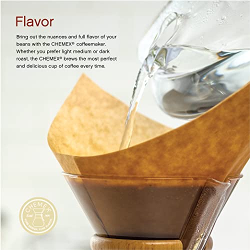 Chemex Unbleached Coffee Filters FSU-100 100 ct – Square Bonded Pour Over