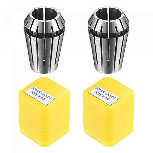 uxcell ER20 Spring Collet, 1/2" Chuck for CNC Engraving Machine Lathe Milling 2pcs