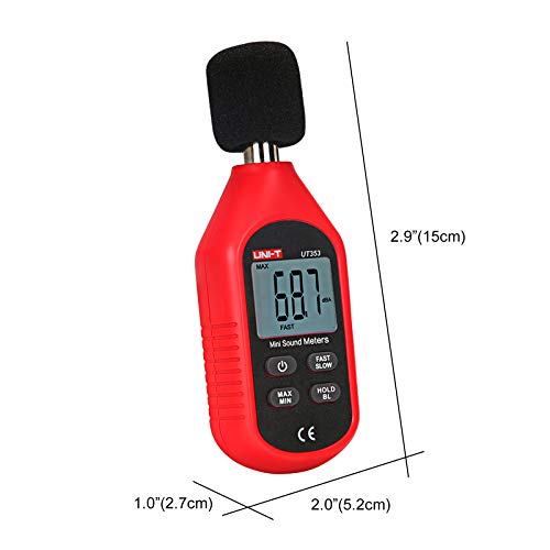 UNI-T UT353 Digital Sound Level Meter 30-130 dB with Hold Fast/Slow LCD Backlight