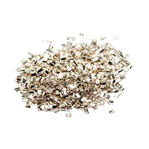 Silver Chip Solder (Hard) 3 Grams (~2000 pcs) 0.5 x 1.0 x 0.25mm Ultra Tiny Made in USA by CRAFT WIRE