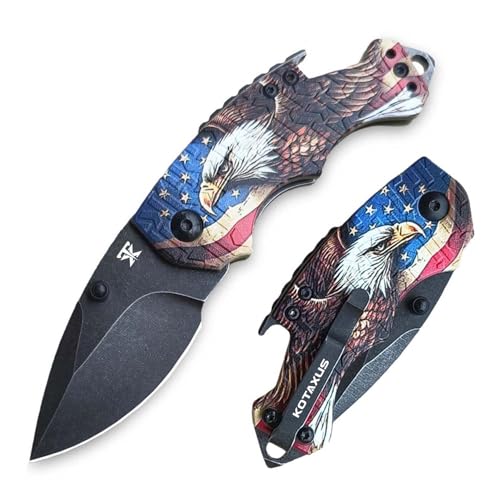 Mini Folding Pocket Knife, Multifunctional Knife with Bottle Opener, Glass Breaker, Light Weight Camping EDC Knife for Men Women