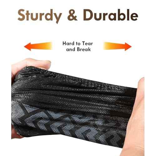 Recycable Shoe Covers Disposable - Black Shoe Covers for Indoors,50Pcs Booties for Shoe cover,Fits Up To 11 US Men and 13 US Women Size,Recyclable Non-Woven Fabric