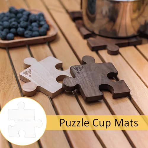 BENECREAT 2pcs Acrylic Puzzle Router Template, 5.5x5.5inch Acrylic Handle Cutting Board Serving Board Router Template for Charcuterie Home Kitchen Cutting Board Handle, 4mm Thick