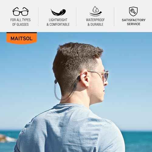 Adjustable Glasses Strap (3 Pcs) - Sunglasses Strap for Men Women - Black Eyeglasses Strap - Eye Glasses Holder Around Neck, Sports Glasses Strap, Eyewear Retainer, Cable Glasses Lanyard