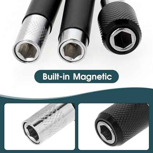 3pcs Magnetic Drive Guide 1/4 Inch Screw Sleeve for Drill Bit Sleeve Drive Guide Bit Holder, Screw Guides Sleeves for Drill, Hex Shank Driver Extension Screwdriver Bits Holder Fast Change
