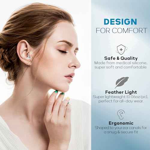 Hearprotek Hi-Fi Spirit Concert Ear Plugs, High Fidelity Silicone Music Earplugs for Concerts, Noise Reduction, Hearing Protection, Motorcycle, Musicians, Rave, Dj, Tinnitus Relief (Medium Size)