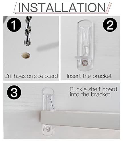 Plastic Locking Shelf Pins 20 Pcs 5mm (3/4 inch) Clear Fits 20mm Thick Shelves
