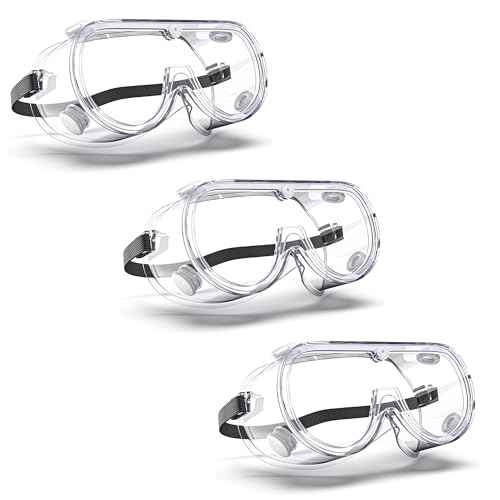 Anti-Fog Indirectly Vented Lab Safety Goggles Over Glasses