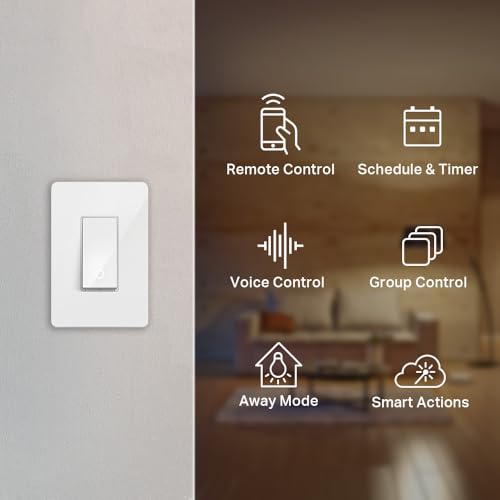 Kasa Smart Light Switch HS200 - Single Pole, Neutral Wire Required, White, 1 Pack