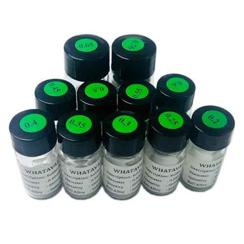 Solder Balls 0.2mm-0.76mm 11 Sizes 11Bottles 25K Leaded BGA Soldering Balls Reball Reballing Ball Sn63% Pb37% (25000pcs/bottle) for GPU CPU IC Chip