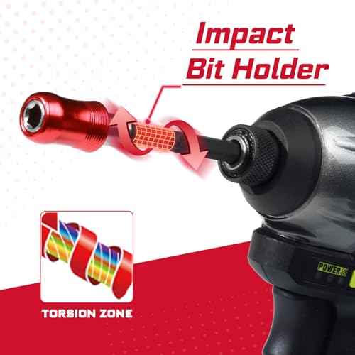 2.5Inches Impact Screwdriver Bit Holders, 3PC Magnetic Extension Quick-Change Socket Drill Bit Holder Cr-V Steel Hex Shank Quick Release Drill Bit Guide