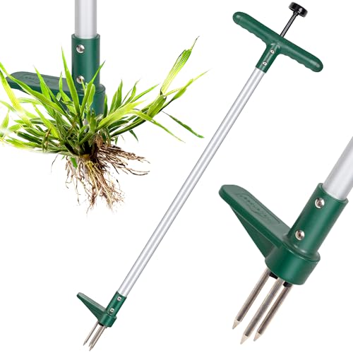Walensee Long Handle Weed Puller with 3 Claws - Stand Up Garden Weeding Tool