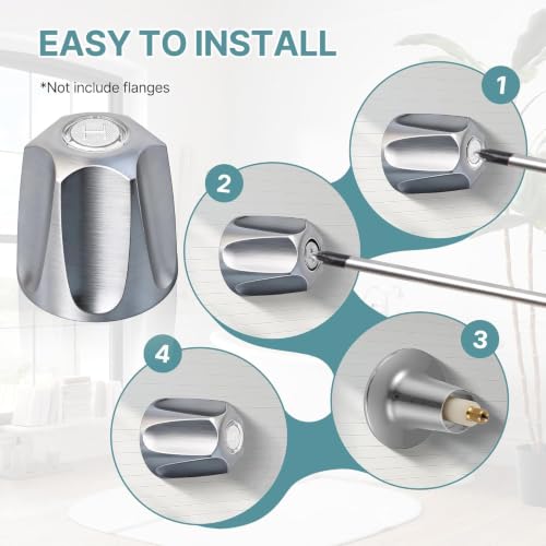 Ayxwkyfc 3 Pack Chrome Tub Knobs Replacement Set for Pfister Verve Shower Handles
