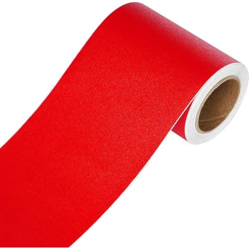 YENHOME Wallpaper Border Red Peel and Stick Wallpaper Border 3"X236" Mirror Frame Border Tape Wall Border Trim for Walls Red Bulletin Board Borders Self Adhesive Wallpaper for Bedroom Bathroom
