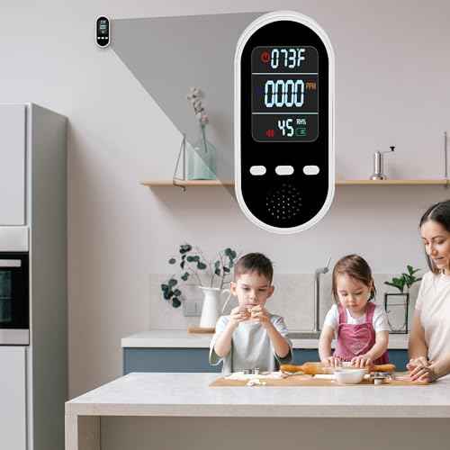 Combustible Gas & Carbon Monoxide Detector 4-in-1 Alarm with Temp/Humidity Sensor ? Plug-in CO/Gas Leak Detector for Home, RV, Apartment Safety (Explosive Gas & CO Detection) (Battery, 2-Pack)