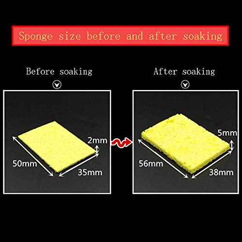 MEETOOT 6pcs Soldering Iron Cleaning Sponge 50x35mm Square Sponge High Temperature Sponge Welding Platform Sponge Welding Clean Pads