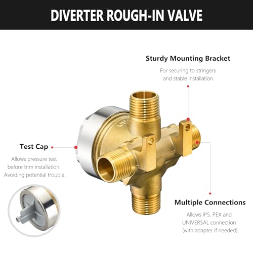 R11000 Diverter Rough-In Valve for 3- or 6-Setting Shower Diverters - Brass