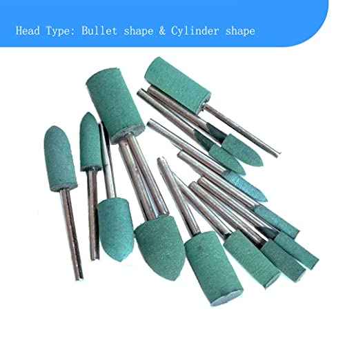 Luo ke 20 Pcs Rubber Polishing Bits, 1/8'' Shank Silicone Rubber Buffing Tools Polishing Kits for Rotary Tools