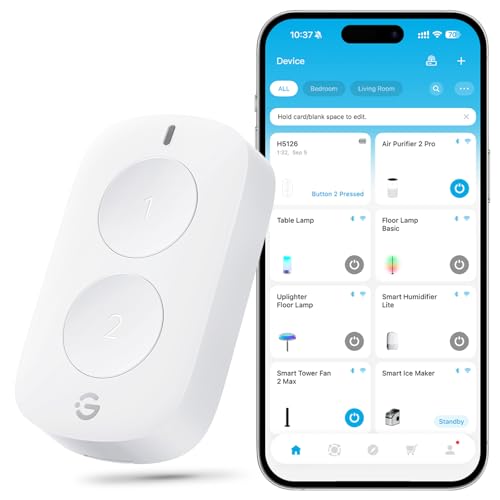 GoveeLife Smart Mini Double Button Switch Oval - Group Control for Multiple Devices