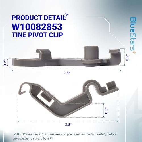 [2-Pack] BlueStars W10082853 Dishwasher Tine Pivot Clip – Upgraded 2026