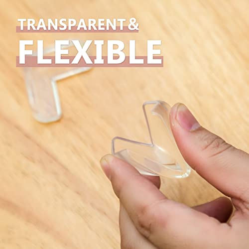 8 Pack Clear Baby Corner Protectors - Childproof Furniture Guards by AIXMEET