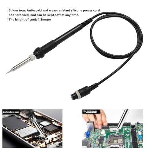 Soldering Iron Station, 936A 60W Soldering Station Kits with 5 Soldering Round Tips, Solder Wire, Tweezers, Desoldering Pump and Rework Station Kit for Electronics (Black)