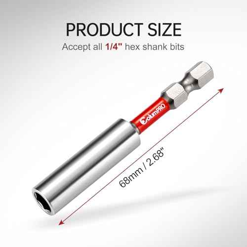 3PCS 1/4" Strong Magnetic Impact Bit Holder,Hex Shank S2 Steel Magnetic,Drill Bit Extension for Impact Driver, Cordless Drill