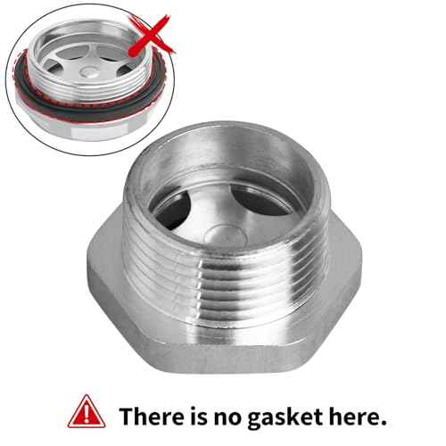 3/4inch NPT Air Compressor Oil Sight Glass 1'' OD Male Thread Aluminum Alloy Hex Oil Level Sight Glass Window Oil Liquid Level Gauge For Air Compressor Gearbox Pump Tank(3/4''NPT-2pcs)