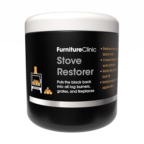 Furniture Clinic Stove Restorer - High Heat Matte Black Paint for Metal, 1 Application